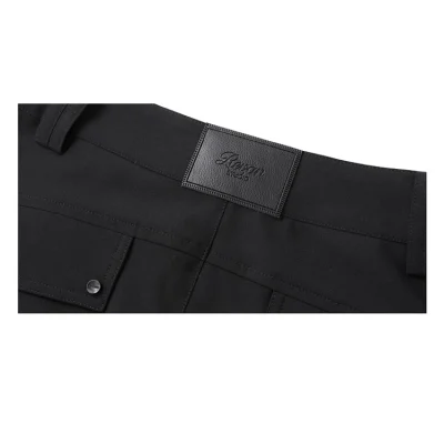 REVAN Sleek Draped Pendant Cargo Pants Black - Image 11