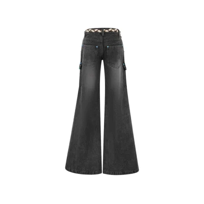 13DE MARZO Doozoo Strings Jeans Black - Image 6