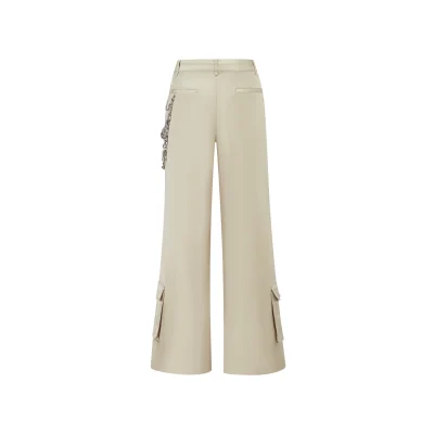 13DE MARZO Chains Parachute Trousers Khaki - Image 6