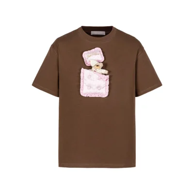 13DE MARZO Sleeping Bear T-Shirt Brown