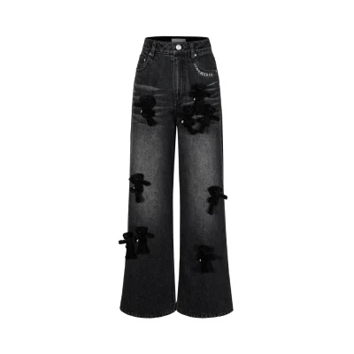 13DE MARZO Doozoo Straight Jeans Black