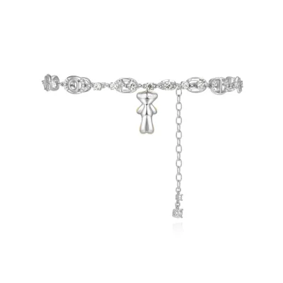 13DE MARZO Bear Hug Heart Necklace Silver - Image 4