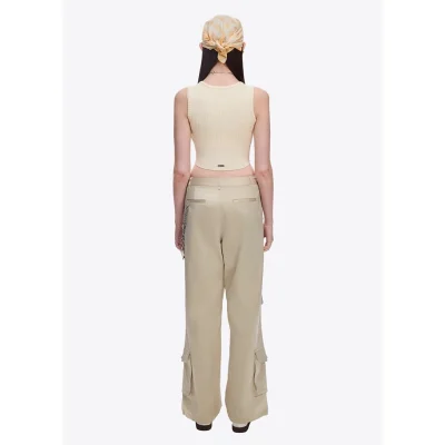 13DE MARZO Chains Parachute Trousers Khaki - Image 5