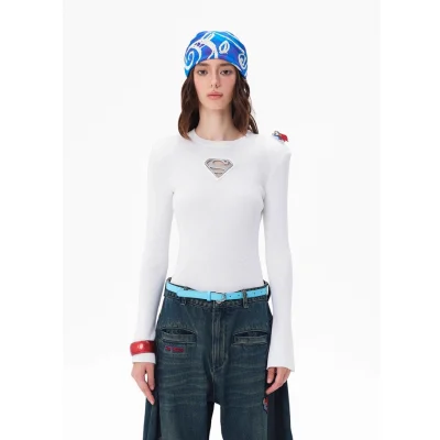 13DE MARZO Superman Bear Top White