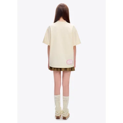 13DE MARZO Sleeping Bear T-Shirt Beige - Image 5