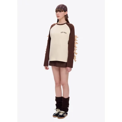 13DE MARZO Doozoo Raglan Sleeve Khaki - Image 3