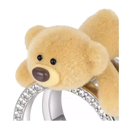 13DE MARZO Huggy Bear Double Ring Silver - Image 5