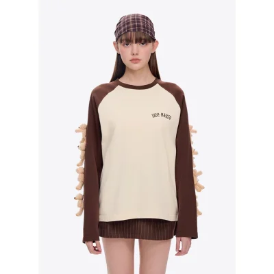 13DE MARZO Doozoo Raglan Sleeve Khaki