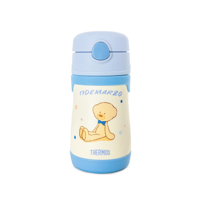13DE MARZO Bear Insulated Straw Cup Blue 305ml - Image 6