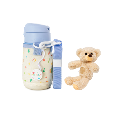 13DE MARZO Bear Insulated Straw Cup Blue 305ml - Image 3