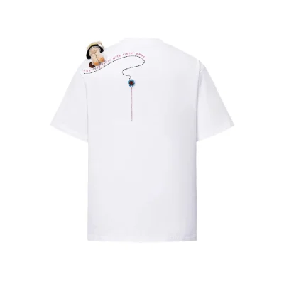 13DE MARZO Tailor Bear Printing T-shirt White - Image 5