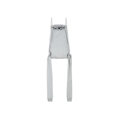 13DE MARZO Doozoo Faux Hoodie String Bag Grey - Image 6