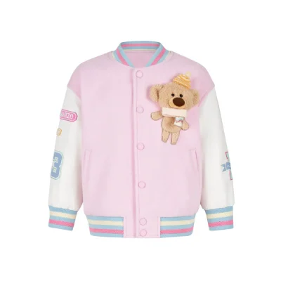 13DE MARZO BabyBear Baseball Jacket Pink