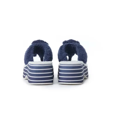 13DE MARZO Doozoo Platform Sandals Navy Blue - Image 3
