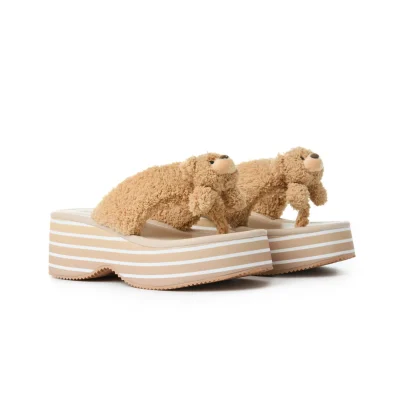 13DE MARZO Doozoo Platform Sandals Almond - Image 5