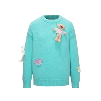 13DE MARZO Wearable Bear Sweater Green