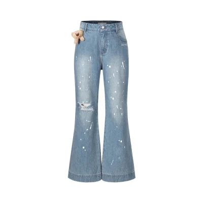 13DE MARZO Doozoo Spray Paint Jeans Blue