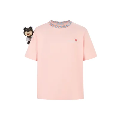 13DE MARZO Malayan Tapir Marzo Bear T-shirt Pink