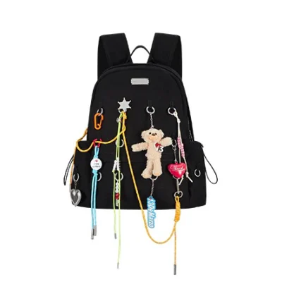 13DE MARZO Maximalist Pendant Backpack Black