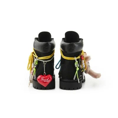 13DE MARZO Maximalist Pendant Suede Martin Boots Black - Image 6
