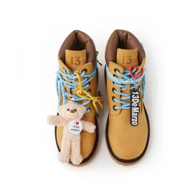 13DE MARZO Maximalist Pendant Suede Martin Boots Khaki - Image 5