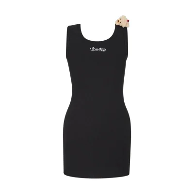13DE MARZO Superman Bear Bodycon Dress Black - Image 6