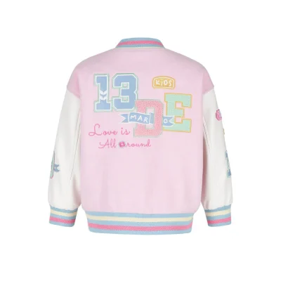 13DE MARZO BabyBear Baseball Jacket Pink - Image 6