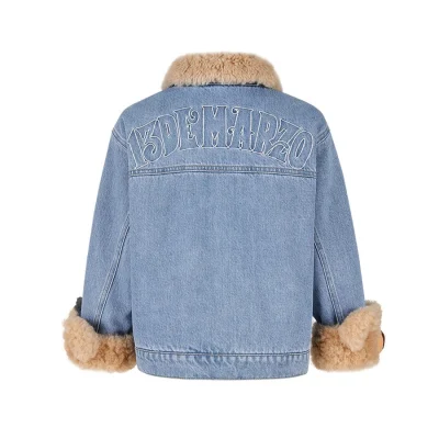 13DE MARZO BabyBear Cuffed Denim Jacket Blue - Image 5