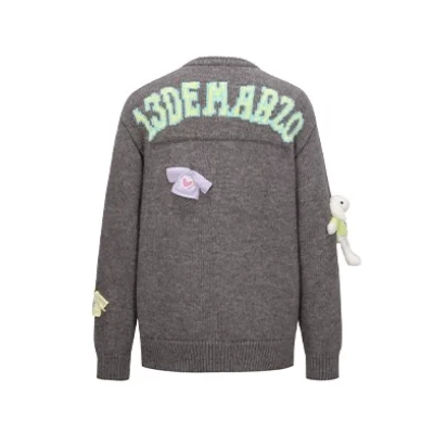 13DE MARZO Wearable Bear Sweater Dark Grey - Image 5