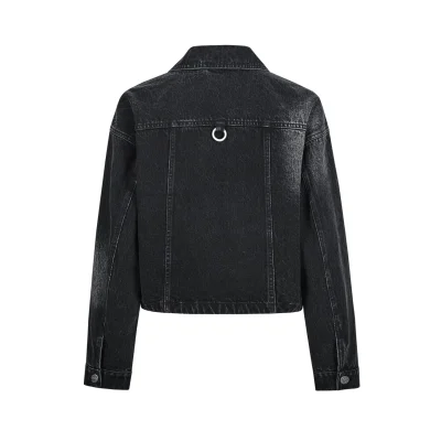 13DE MARZO Maximalist Pendant Denim Jacket Black - Image 5