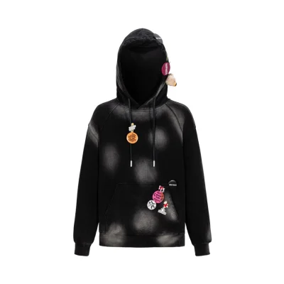 13DE MARZO Badge Retro Hoodie Black - Image 5