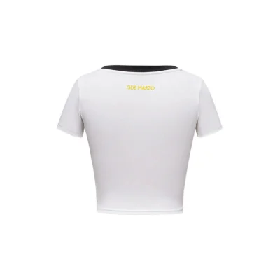 13DE MARZO Collision Colour Slim Top White - Image 6