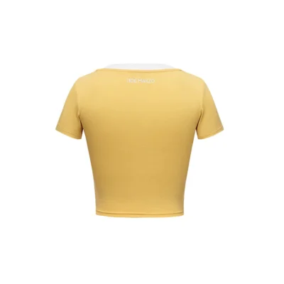 13DE MARZO Collision Colour Slim Top Yellow - Image 6