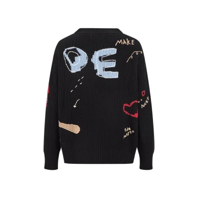 13DE MARZO Doozoo Doodles Cardigan Black - Image 6