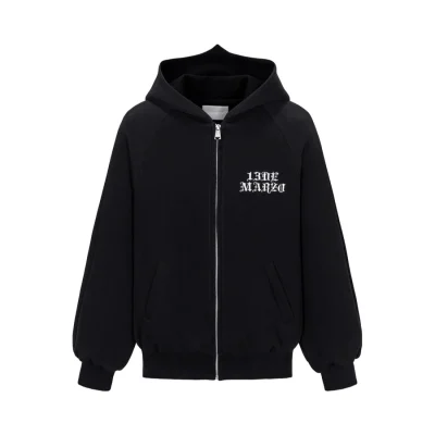 13DE MARZO Angel Devil Bear Zipped Hoodie Black - Image 6