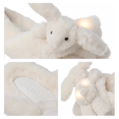 13DE MARZO Luminous Bear Criscross Slippers White - Image 7
