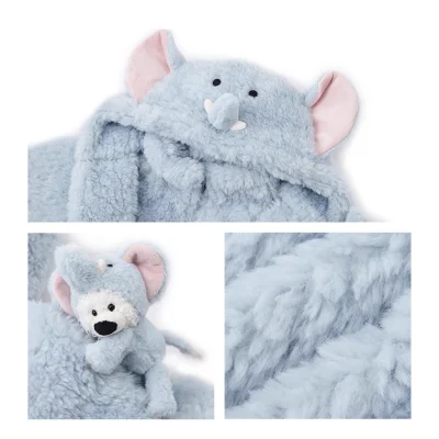 13DE MARZO Elephant BabyBear Scarf Jacket Blue - Image 8