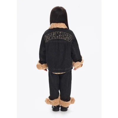 13DE MARZO BabyBear Cuffed Jeans Black - Image 5