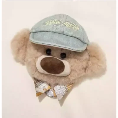 13DE MARZO Real Cap Bear Sweater Beige - Image 6