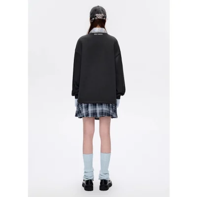 13DE MARZO Real Cap Bear Sweater Dark Grey - Image 5