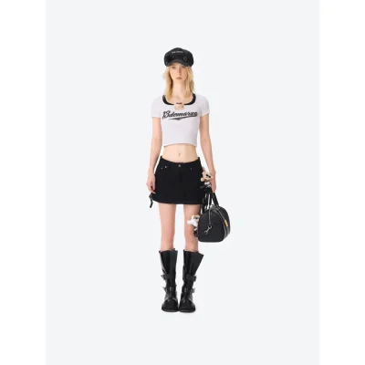 13DE MARZO Collision Colour Slim Top White - Image 3