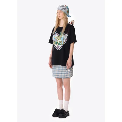 13DE MARZO Pilot Bear World Travel T-shirt Black - Image 3