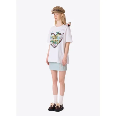 13DE MARZO Pilot Bear World Travel T-shirt White - Image 3