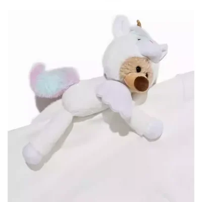13DE MARZO Unicorn Bear Zipped Hoodie White - Image 9