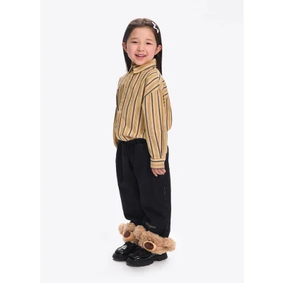 13DE MARZO BabyBear Cuffed Jeans Black - Image 4