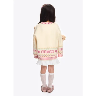 13DE MARZO BabyBear Fair Isle Knit Sweater Beige - Image 5