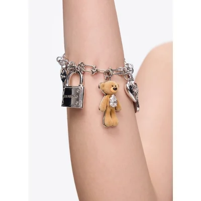 13DE MARZO Maximalist Multi-Pendant Bracelet Silver - Image 4