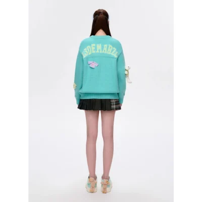 13DE MARZO Wearable Bear Sweater Green - Image 4