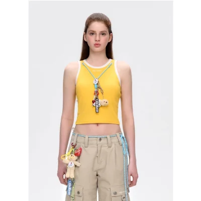 13DE MARZO Maximalist Pendant Tank Yellow