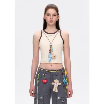 13DE MARZO Maximalist Pendant Tank Beige
